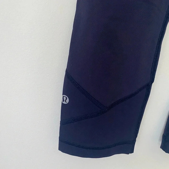 Lululemon Leggings Women’s 4 Pace Rival Crop “22 Midnight Navy - Picture 9 of 12
